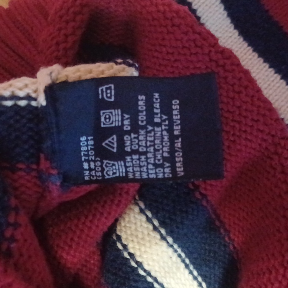 Tommy Hilfiger Vintage Crewneck Striped Sweater Embroidered Crest Heavyweight - Picture 13 of 15